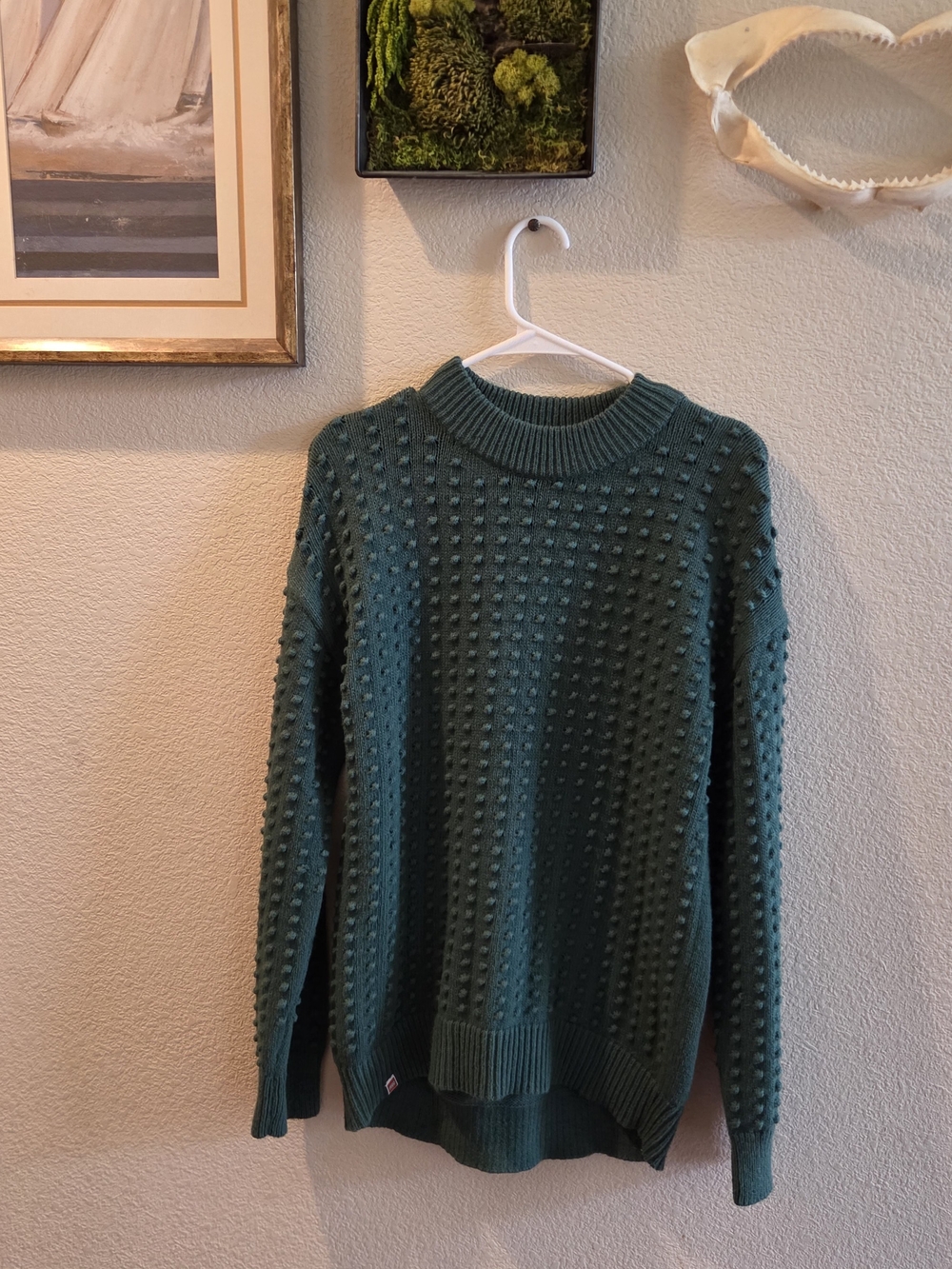 Lego X Target Women Knit Green Textured Long Sleeve Pullover Sweater Size Small